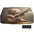 thumbnail image 2 of Qxltty Puppy Playing Guitar Car Windshield Sunshade Umbrella Quality Black Rubberized Fabric Can Effectively Block UV Rays Heat, 2 of 8