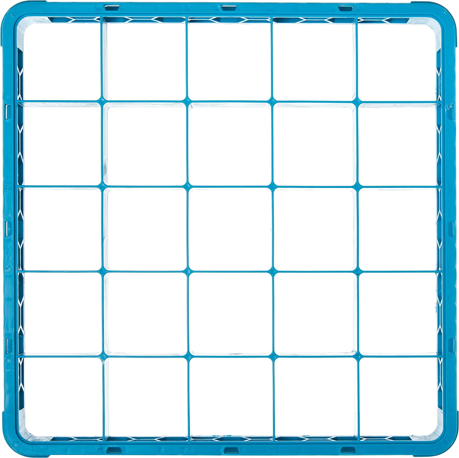Carlisle OptiClean 25-Compartment Cup Rack Extender, 1-3/4"H x 19-3/4"W x 19-3/4"D, Blue