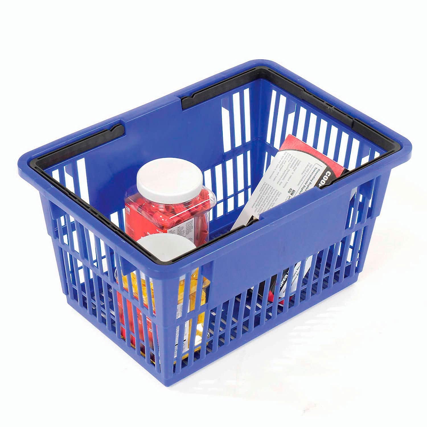 Wholesale 10 Plastic Basket with Holes BLUE WHITE