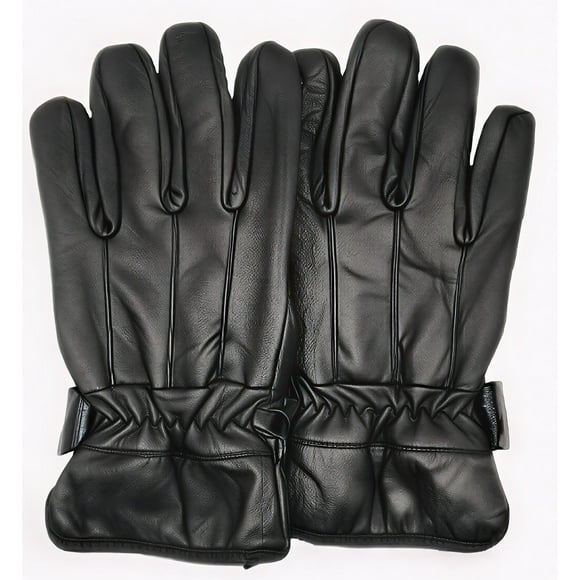 Winter Gloves - Supple Leather- 3M Insulated for Cold Protection- Elastic Cuff to Keep Hand Warm- Unisex- Size Medium- by North Gloves -