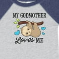 thumbnail image 4 of Inktastic My Godmother Loves Me with Sloth and Hearts Boys or Girls Baby Bodysuit, 4 of 5