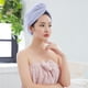 thumbnail image 4 of Envoltorio de toalla para el pelo de microfibra para mujer - Turbante de secado rápido súper absorbente para pelo rizado, grueso y largo - Rosa, morado, verde, café, blanco, caqui, 4 of 7