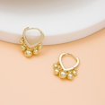thumbnail image 2 of Pendientes de aro de oro para mujer Pendientes chapados en oro de 14 quilates Linda bola D, 2 of 5