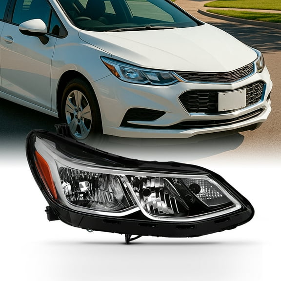 AKKON - For 2016-2019 Chevy Cruze Halogen Model Headlight Passenger Right Side Single