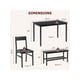 thumbnail image 4 of 4-person dining mesa set: moderno kitchen mesa con sillas y bench, ideal para para small spaces. features a metal frame y almacenamiento rack, perfect para apartments, 4 of 6