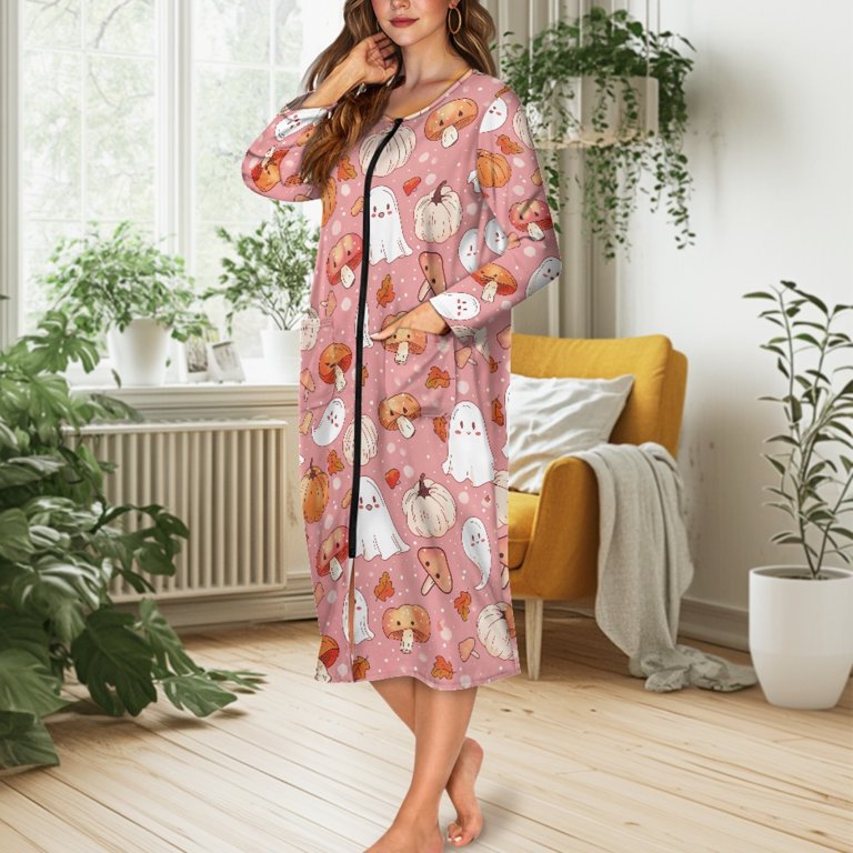 knee length dresses for ladies Ladies Thermal Dressing Gown