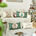 thumbnail image 2 of colorlife Merry Christmas Nutcracker Green Throw Pillow Covers, 12 x 20 Inch Winter Holiday Party Cushion Case Decoration for Sofa Couch Set of 4, 2 of 6