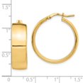 thumbnail image 2 of FJC Finejewelers 14 kt Yellow Gold 8mm High Polished Hoop Earrings 25 mm x 23 mm, 2 of 6