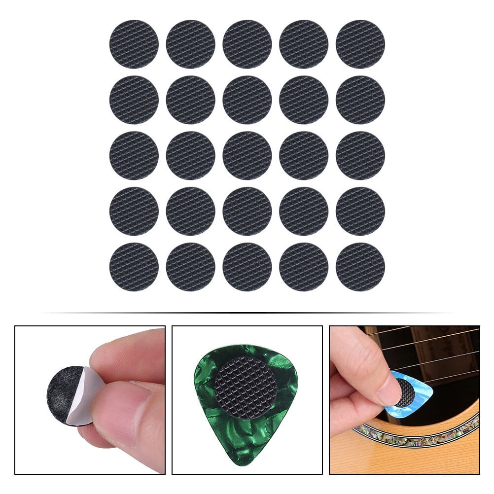 SOPOTUTU Adhesive Guitar Pick Grips Black Durable for Performance 200Pcs