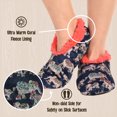 thumbnail image 5 of LazyOne Fuzzy Feet Slippers for Women, Cute Fleece-Lined House Slippers, Elephants, Non-Skid, 5 of 6