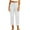 White, variant on Women's Linen Pants High Waist Pleated Straight LegCropped Casual Loose Fit Trousers with Cuffed Hem