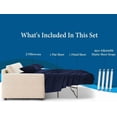 thumbnail image 3 of Sleeper Sofa Bed Sheet Set 4 PC's Sleeper Sofa Sheet Set 100% Pure Egyptian Cotton, 500 Thread Count [Twin Sleeper Sofa Navy Blue Solid] Easily Fits Upto 8" inches Deep Pocket., 3 of 6