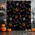 thumbnail image 2 of Rdsfhsp Halloween Shower Curtain Halloween Pumpkin Bathroom Curtain Ghost Spider Bathtubs Decor 72x72 In, 2 of 5