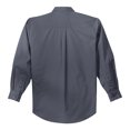 thumbnail image 6 of Mens Tall Long Sleeve Cotton/Polyester Easy Care Shirt Steel Grey/ Light Stone 4X-Large Tall, 6 of 6