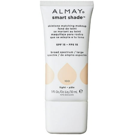 Almay Smart Shade Skin Tone Matching Makeup, Light [100] 1 oz (Pack of