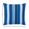 thumbnail image 4 of Casual Cushion Stripe Sunbrella® Fabric 1-Piece Outdoor Throw Pillow, 15"W x 15"L, Milano Cobalt, 4 of 5
