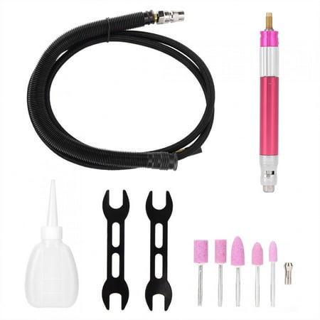 

Brrnoo Pneumatic Engraving Pen Pneumatic Engraving Pen Rose Red Mini Air Micro Die Grinder 65000rpm With Silencer Tube