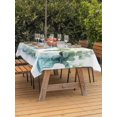 thumbnail image 4 of Rectangle Outdoor Tablecloth With Umbrella Hole And Zipper– Abstract Watercolor Greenery Waterproof Patio Table Cover for Party, Picnic, Backyard, 60"x84" , Eucalyptus Vase, 4 of 8