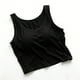 thumbnail image 1 of Xuyuer Ladies Fashion Sleeveless Round Neck Solid Color Modal Bottoming Vest Top with Chest Pads, Seamless Camisole for Everyday Comfort and Layering Essentials, 1 of 6