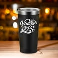 thumbnail image 5 of 1962 60th Birthday Gift for Women and Men - 60th Gifts for Parents - 60th Class Reunion - Mom Dad Wife Husband Grandpa Grandma Present - 20oz Tumbler Cup（black）, 5 of 5