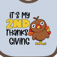 thumbnail image 4 of Inktastic It's My 2nd Thanksgiving Cute Turkey Boys or Girls Baby Bib, 4 of 4