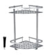 thumbnail image 1 of Canasta de esquina Estante de almacenamiento de aluminio para baño Organizador de cocina de perforación libre montado en la pared, Mate Methold HA004468-01B, 1 of 6