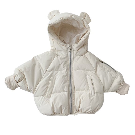 Vedolay Fall Coats for Kids 2023 Warm Girls Outdoor Windproof Baby Coat White,90