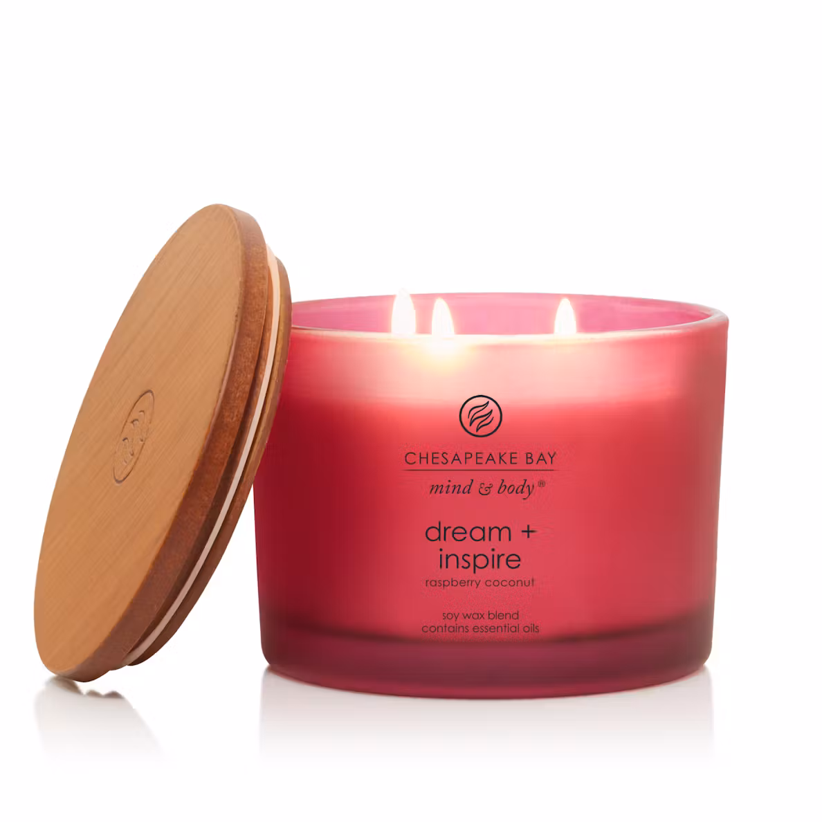 thumbnail image 3 of Chesapeake Bay Candles Mind & Body Collection - Dream & Inspire (Raspberry Coconut) Large 3-Wick Coffee Table Candle, 3 of 3
