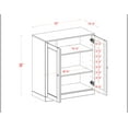 thumbnail image 3 of 100% Solid Wood 32" Bathroom Cabinet with Solid Doors and Adjustable Shelves, 3 of 5