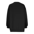 thumbnail image 5 of Wang6 Womens Plus Size White Sweatshirts Long Sleeve Crew Neck Tunic Pullovers Comfy Fall Loose Fit Drop Shoulder Solid Tshirts Tops Black XXL, 5 of 5