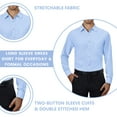 thumbnail image 2 of Mens Long Sleeve Slim-Fit Design Dress Shirts, 2 of 4