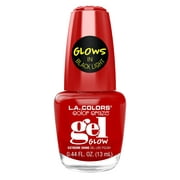 L.A. COLORS Glows Color Craze Gel Nail Polish, Red