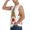 thumbnail image 3 of Balery Christmas Gnomes In Leopard Camisetas sin mangas para hombre, absorbe la humedad y protege contra el mal olor.-XX-Large, 3 of 7