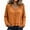Brown #033, variant on Women's Top Distressed Raw Hem Exposed Seam V-Neck Casual Long Sleeve Pullover Fall Solid Color T-Shirt