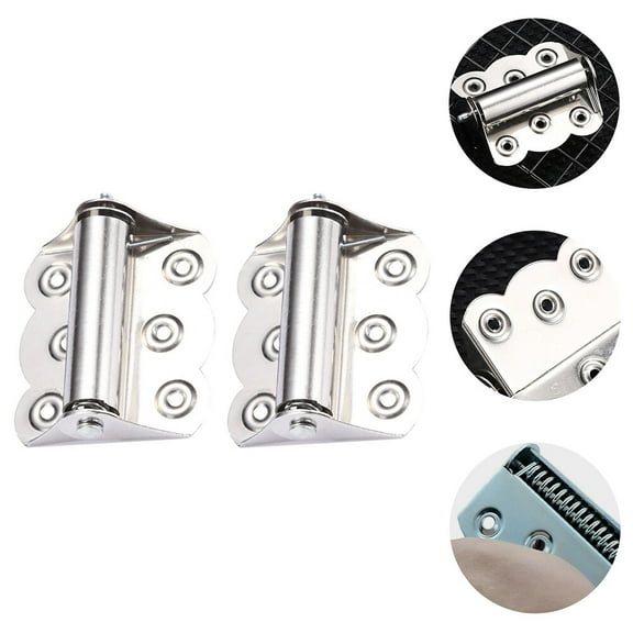 LEORX 2Pcs Heavy Duty Spring Loaded Door Hinges Stainless Steel for Kitchen Bathroom Office 7.8x6.2cm
