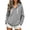 Gray-sweatshirt, variant on Aezemi V Neck Hoodie Sweatshirts Women Drawstring Pullover Fashion Workout Casual Winter Fall Outfits Womens Fashion Comfy Daily All Match Sweatshirts M