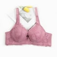 thumbnail image 3 of Minimizer Bras for Women Full Coverage No Underwire Lace Bra Low Support Lightly Breathable Comfort Push Up Bralette, Pink, 36/80, 3 of 3