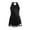 Black, variant on iiniim Girls Sleeveless Latin Dance Ballroom Rhinestones Tassels Fringed Leotard Dress Red 10