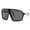 Black, variant on Sporty Goggle Style Sunglasses Oversized Shield Unisex Shades UV400 Black