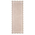 thumbnail image 4 of GlowSol 2'x6' Scalloped Bow Border Area Rug, Modern Solid Washable Rug with Non Slip TPR Backing, Stain Resistant Low Pile Indoor Carpet Mat for Bedroom Hallway Nursery Decor, Camel, 4 of 7
