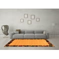 thumbnail image 3 of Ahgly Company Indoor Square Abstract Orange Modern Area Rugs, 3' Square, 3 of 4