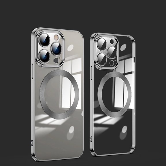 Allytech Clear Case For IPhone 14 Pro Max Case , Magnetic Case With Built-in Magnets Compatible With Yellow Resistant Slim Soft TPU Bumper Cover For