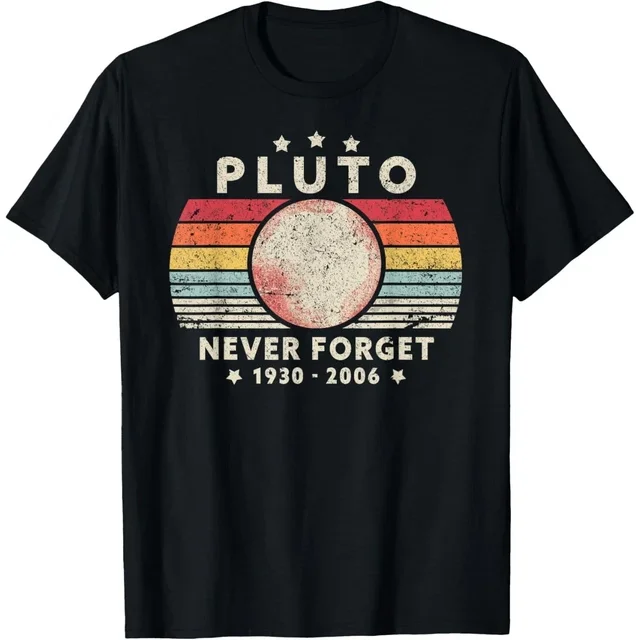 ALVORD n'Oubliez Jamais Chemise Pluto Style Rétro T-Shirt Science Spatiale Drôle Unisexe P-5TG