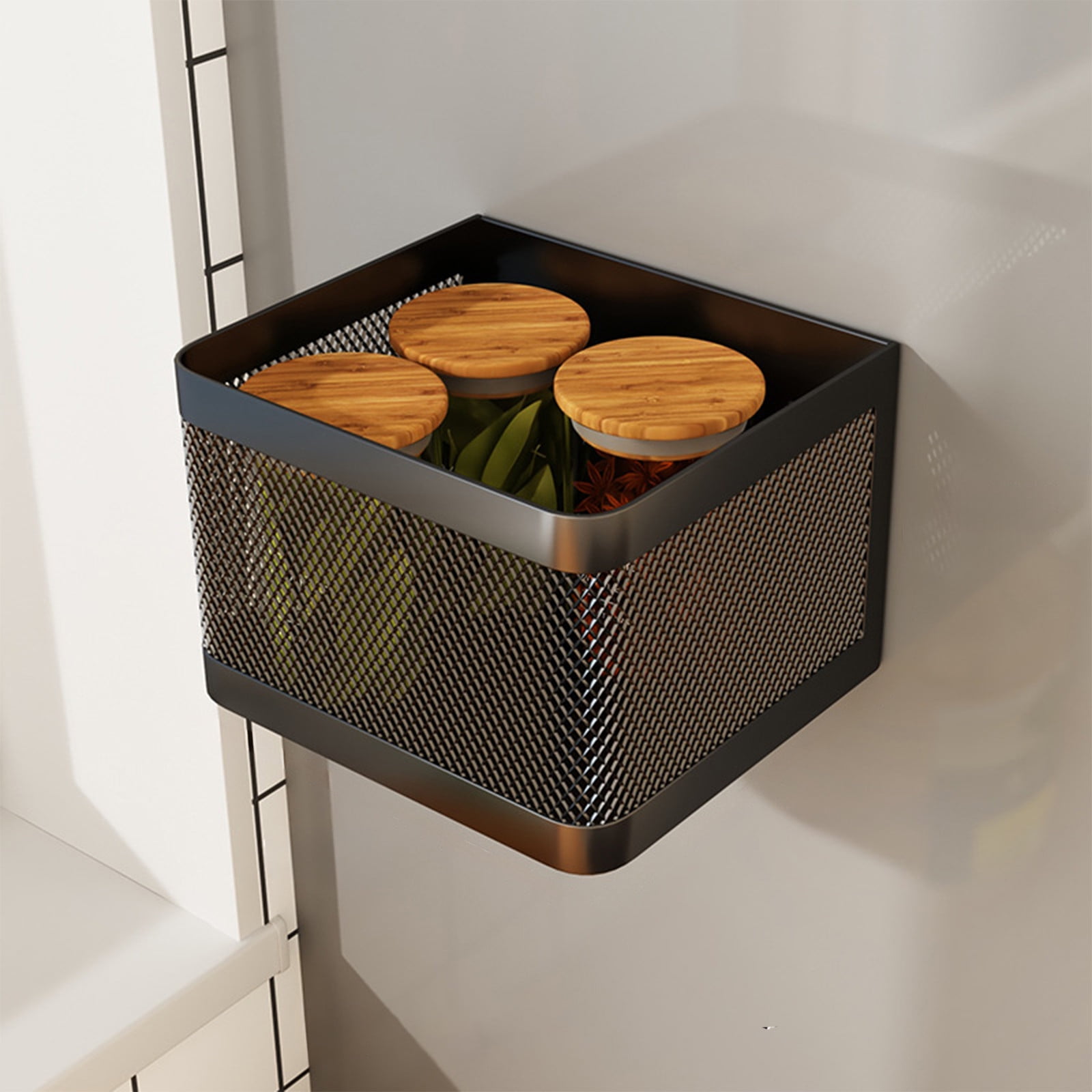 Bfogop Magnetic Shelf For Fridge Shelves For Whiteboard Classroom Basket Organizer Holder Locker Storage Magnetic Bin Box Containers For Side Of Refrigerator 50ml