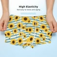 thumbnail image 3 of Yiaed Blue White Striped Sunflower A Print Boys' Boxer Briefs Cotton Casual Stretch Comfort Boys Boxers - Kids Boxer Briefs Underwear for Boys (6-18)-Small, 3 of 5