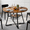 Rust, variant on CONCETTA 42 Inch Round Dining Table for 4-6, Farmhouse Kitchen & Dining Room Table with Dual-Tier Storage Shelf, Heavy-Duty Pedestal Metal Frame, Space-Saving Circular Table for Apartment, Rust