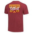 thumbnail image 3 of Unisex Maroon Minnesota Golden Gophers Gritty Softball Bats Comfort Colors T-Shirt, 3 of 3