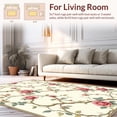 thumbnail image 2 of ODIKA 4'x6' Machine Washable Non-Slip Area Rug, Rose Trellis Romantic Floral Lattice High Traffic Rug, Pink, 216583, 2 of 7