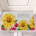 thumbnail image 2 of Text Sunflower Flowers (4) Door Mat Welcome Door Mat for Front Door, Home Entrance, Yard, Floor, Patio, Non Slip Spring Summer Welcome Mat Indoor Outdoor Doormat 30"*17", 2 of 6