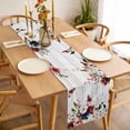 thumbnail image 3 of Pink Valentine's Day Table Runner - 90 Inch Long, Kitchen Dining Table Runner Dresser Scarves, Spring Floral Eucalyptus Leaves Wooden Farmhouse Decor for Coffee Tables Wedding Party Banquet, 3 of 8